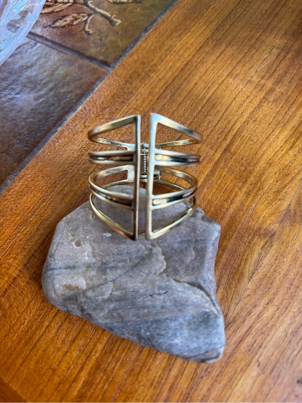 Jenny Bird Brushed Gold Openwork Cuff